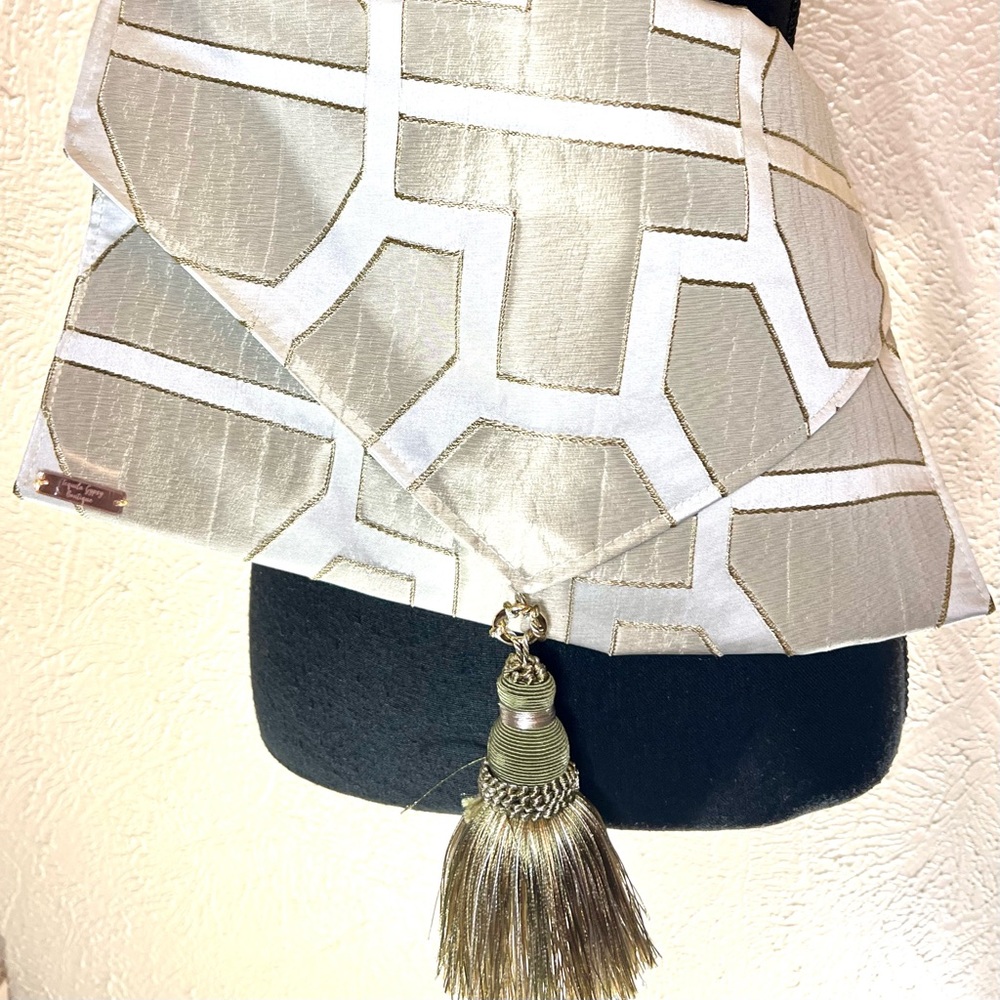 TGB - Grecian Envelope w/ Gold Tassle Clutch/Shoulder Bag